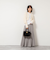 《手洗い可能》カットフェザーヤーン透かし柄2WAYカーディガン