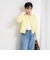 ヘアリーメタル釦クルーネックカーディガン