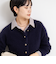 ヘアリーメタル釦クルーネックカーディガン