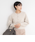 ヘアリーメタル釦クルーネックカーディガン