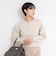 ヘアリーメタル釦クルーネックカーディガン