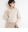 ヘアリーメタル釦クルーネックカーディガン