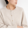 ヘアリーメタル釦クルーネックカーディガン