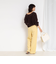 【一部WEB限定サイズ】ウォッシャブルブライトダブルクロスセミワイドパンツ