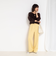 【一部WEB限定サイズ】ウォッシャブルブライトダブルクロスセミワイドパンツ