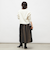 ウォッシャブルドットジャガードタックフレアスカート