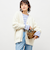 カシミヤ混ヘアリーVネックカーディガン