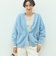 カシミヤ混ヘアリーVネックカーディガン