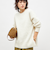 カシミヤ混ヘアリークルーネックプルオーバー