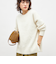 カシミヤ混ヘアリークルーネックプルオーバー