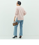 カシミヤ混ヘアリークルーネックプルオーバー