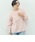 カシミヤ混ヘアリークルーネックプルオーバー