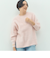カシミヤ混ヘアリークルーネックプルオーバー