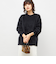 カシミヤ混ヘアリークルーネックプルオーバー