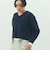 ヘアリーストレッチVネックプルオーバーニット