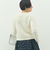 ヘアリークルーネックニットジャケット