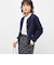 ヘアリークルーネックニットジャケット