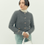 ヘアリークルーネックニットジャケット
