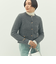 ヘアリークルーネックニットジャケット