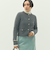 ヘアリークルーネックニットジャケット