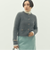 ヘアリークルーネックニットジャケット