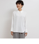 ◇【WEB限定】ウォッシャブルオトナサテン衿カフス付きＴブラウス