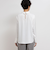 ◇【WEB限定】ウォッシャブルオトナサテン衿カフス付きＴブラウス