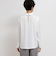 ◇【WEB限定】ウォッシャブルオトナサテン衿カフス付きＴブラウス