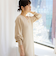 ◇【WEB限定】ウォッシャブルラメ総針Vネックコクーンワンピース