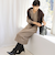 ◇【WEB限定】ウォッシャブルラメ総針Vネックコクーンワンピース