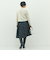 ウォッシャブル花柄ジャガードタックスカート