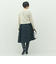 ウォッシャブル花柄ジャガードタックスカート