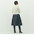 ウォッシャブル花柄ジャガードタックスカート