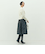 ウォッシャブル花柄ジャガードタックスカート