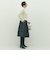 ウォッシャブル花柄ジャガードタックスカート