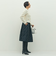 ウォッシャブル花柄ジャガードタックスカート