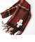 カシミヤチェックマフラー30