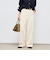 ウォッシャブル強撚ツイルワイドパンツ