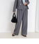 《セットアップ対応》ウォッシャブルウール混ツイルハイウエストワイドパンツ
