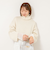 ブライト紡毛サイドジップショート丈タートルネック