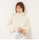 ブライト紡毛サイドジップショート丈タートルネック