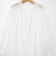 ウォッシャブルシアーコットンフリル襟ブラウス