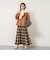 《手洗い可能》チェックニットスカート