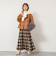 《手洗い可能》チェックニットスカート