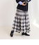 《手洗い可能》チェックニットスカート