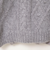 ケーブルニット×ファブリックハイブリットトップス