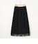 ウォッシャブル裾レースサテンナロースカート