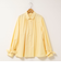 ウォッシャブル袖リボン付きボリュームシャツ