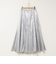45th limited editionウォッシャブルメタリックマチ入りマキシスカート