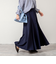 【WEB＆一部店舗限定色アイテム】ウォッシャブルヴィンテージタフタマチ入りマキシスカート